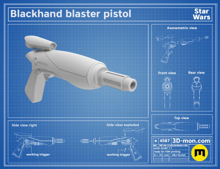 Blackhand Blaster — 3D printable STL model
