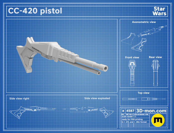 CC-420 Pistol — 3D printable STL model