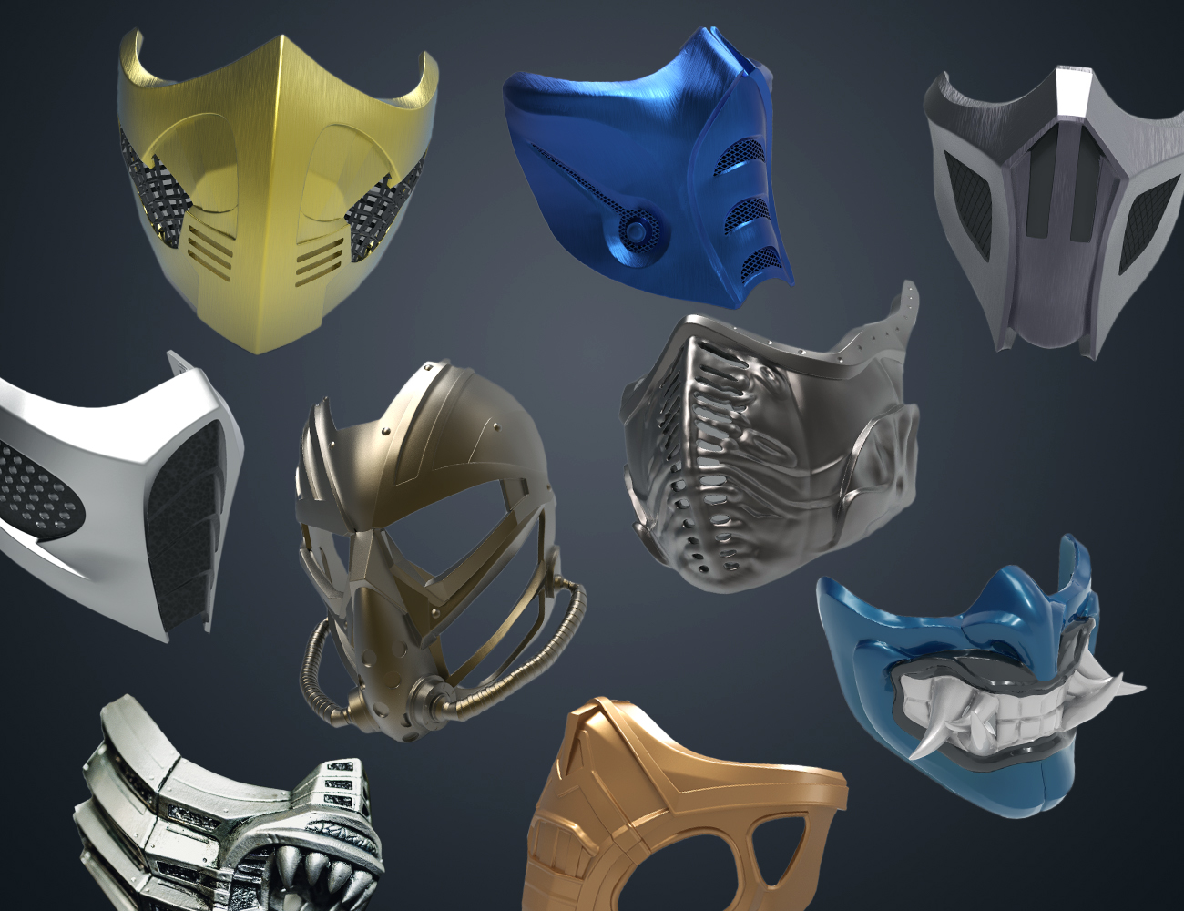 Mortal Kombat mask bundle – 3Demon - 3D print models download