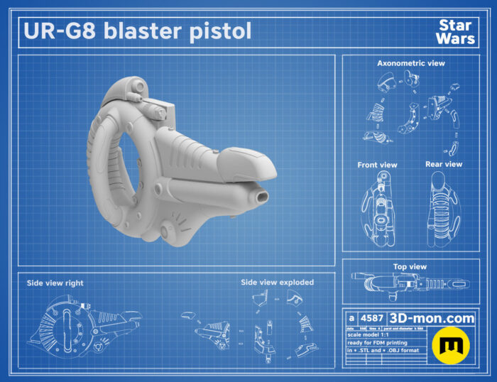 UR-G8 Pistol — 3D printable STL model