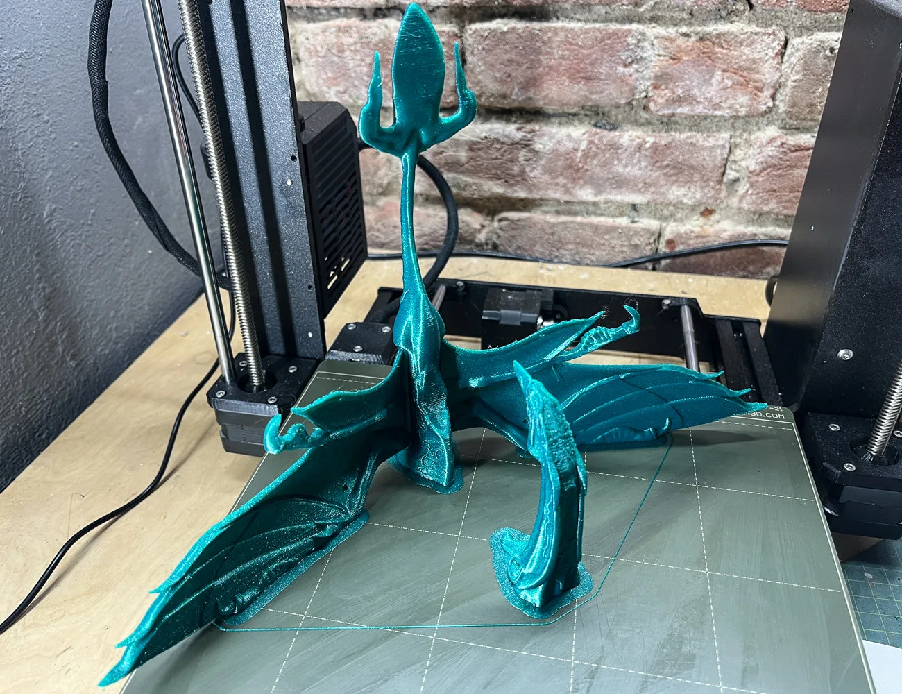 Avatar Ikran Flying Mobile STL 3D print, rear view showing design details