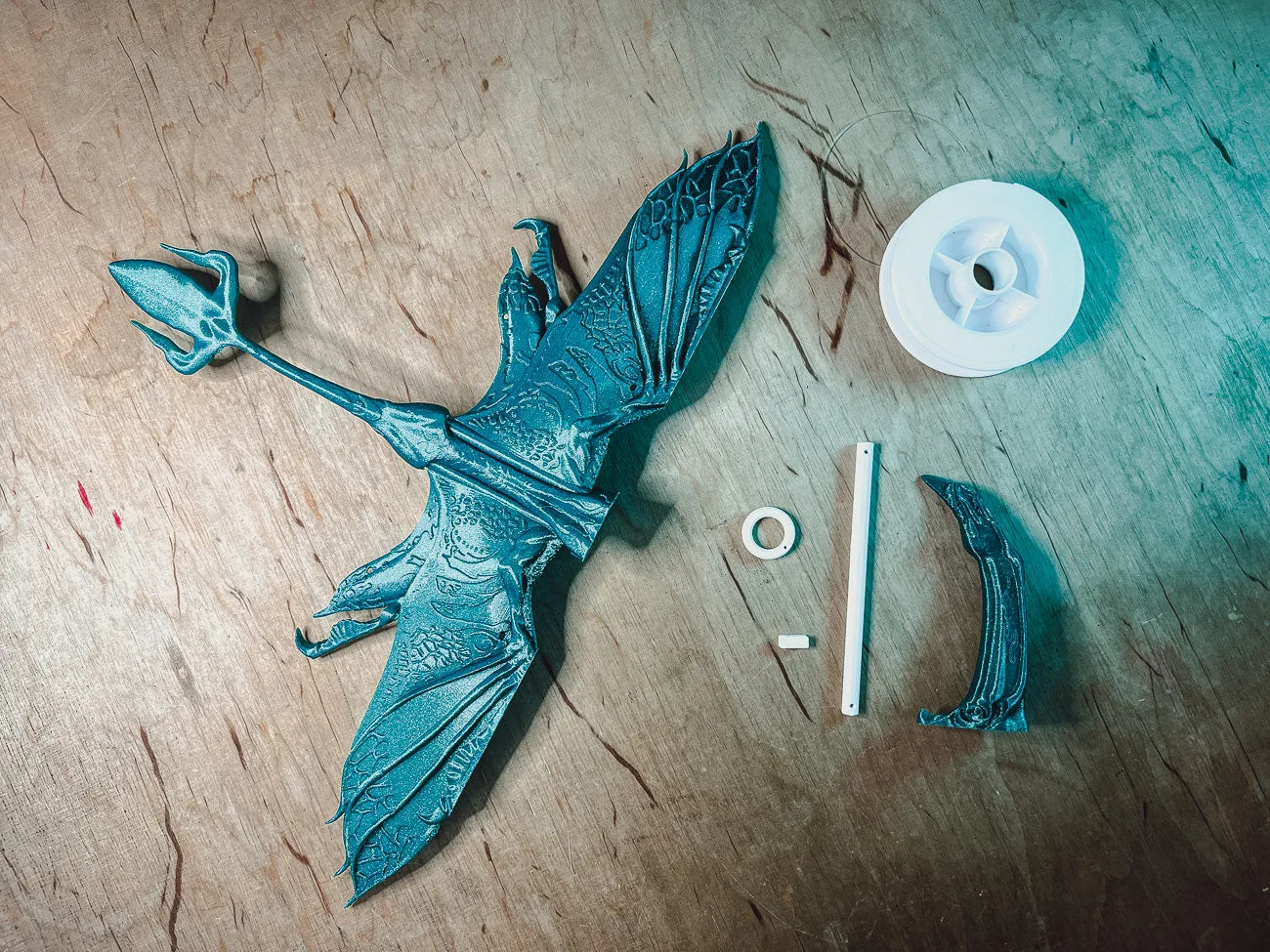 3D print preview of Avatar Ikran Flying Mobile STL, rear view of the design