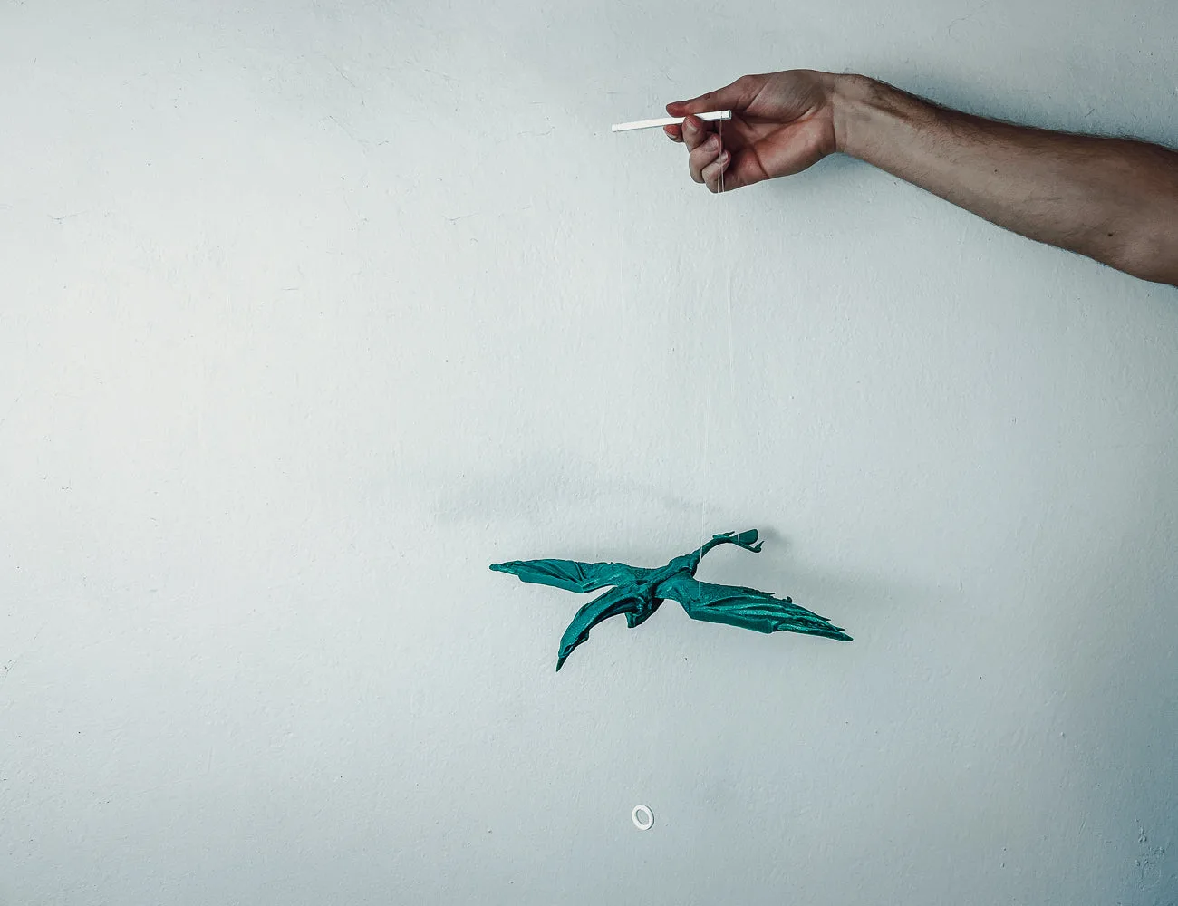 Rendered 3D model of Avatar Ikran Flying Mobile STL, front view of the design