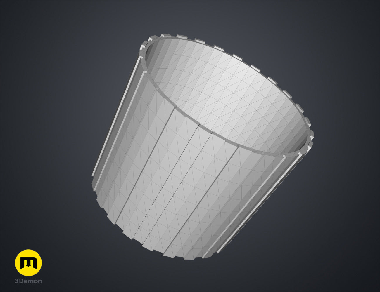 Wireframe mesh render of Namora Armor - Wakanda Forever STL, grey polygonal shoulder and chest plates.