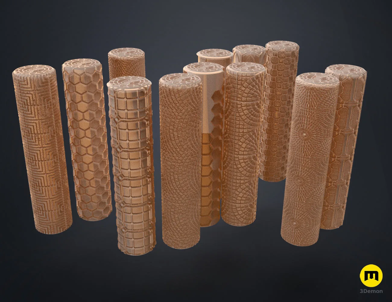 DnD terrain rollers - Tiles — 3D printable STL model