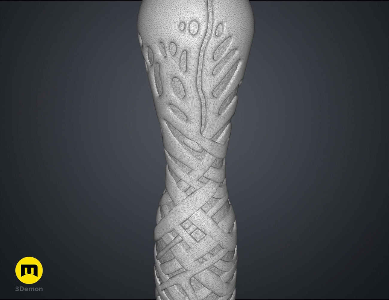 3D model render of Galadriel's Dagger & Sheath - Rings of Power STL, three-quarter view of the design