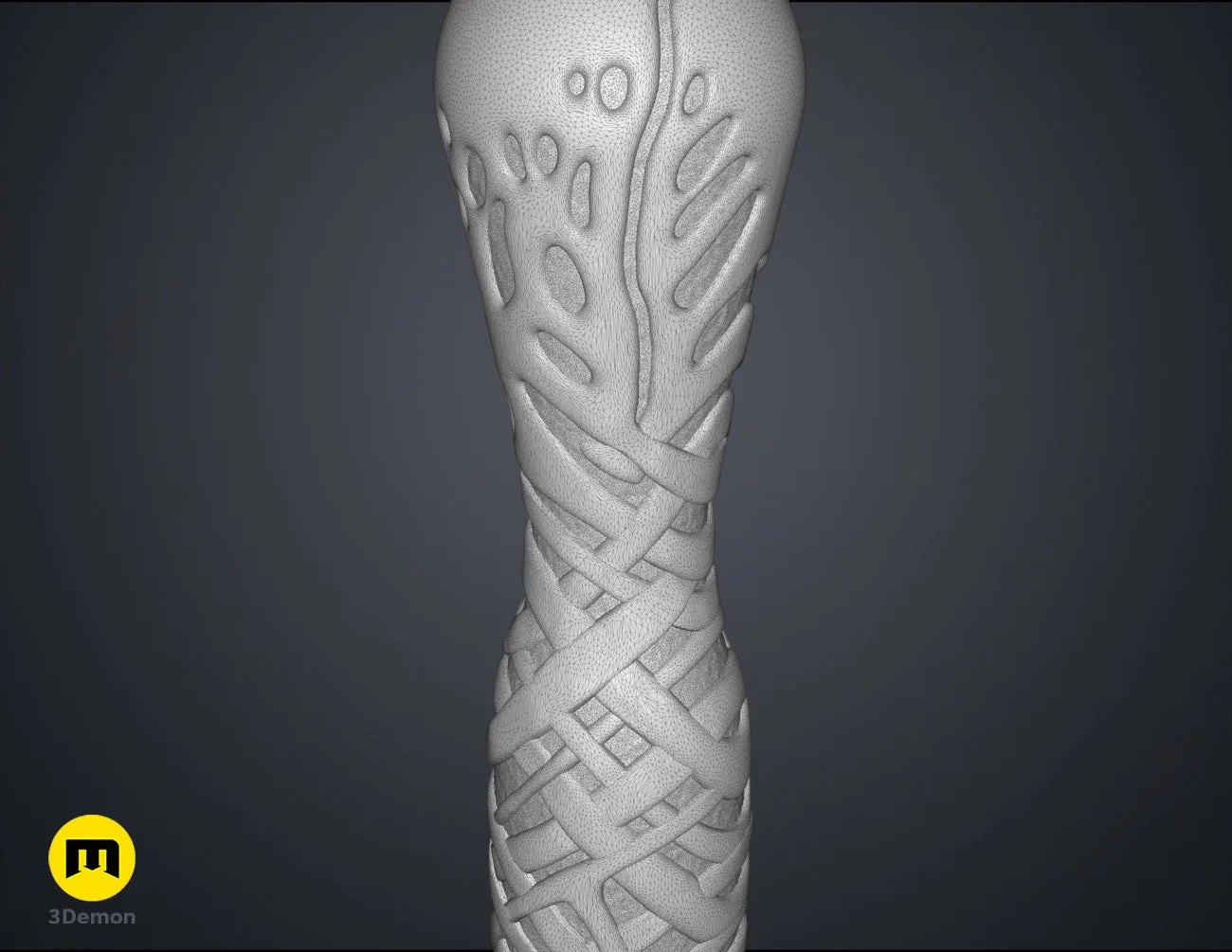 3D model render of Galadriel's Dagger & Sheath - Rings of Power STL, three-quarter view of the design