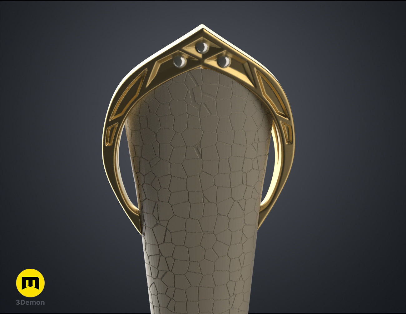 3D model of Galadriel's Dagger & Sheath - Rings of Power STL, back detail of the design