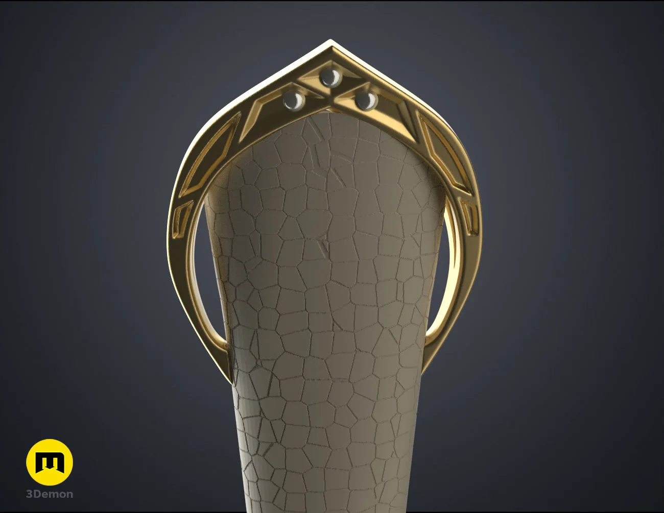 3D model of Galadriel's Dagger & Sheath - Rings of Power STL, back detail of the design
