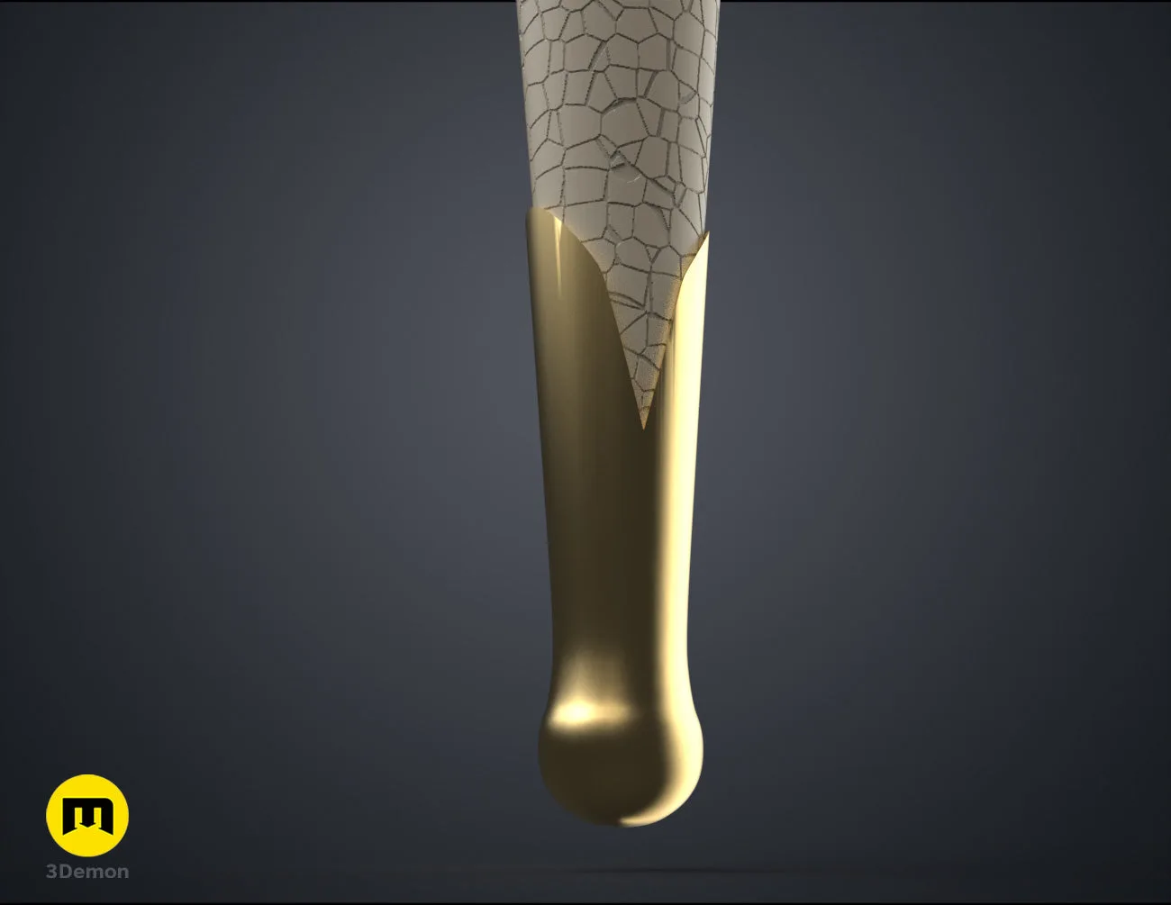 Digital 3D render of Galadriel's Dagger & Sheath - Rings of Power STL, front view of the design