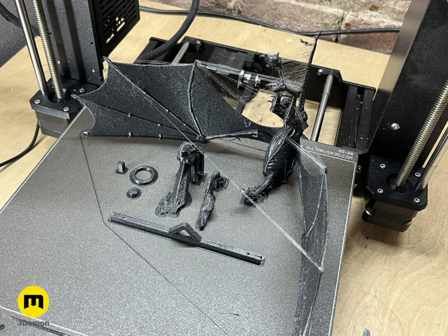 Photo of 3D printed Thestral Flying Mobile - Harry Potter, angled view showing prop details