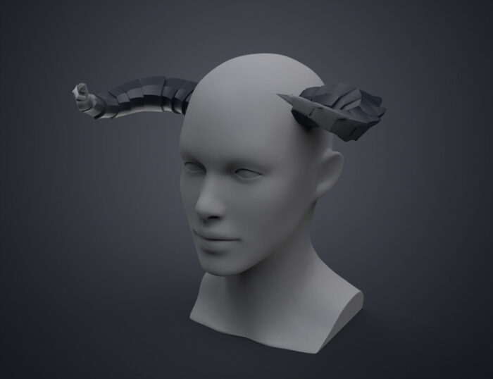 Dragon-Like Horns — 3D printable STL model