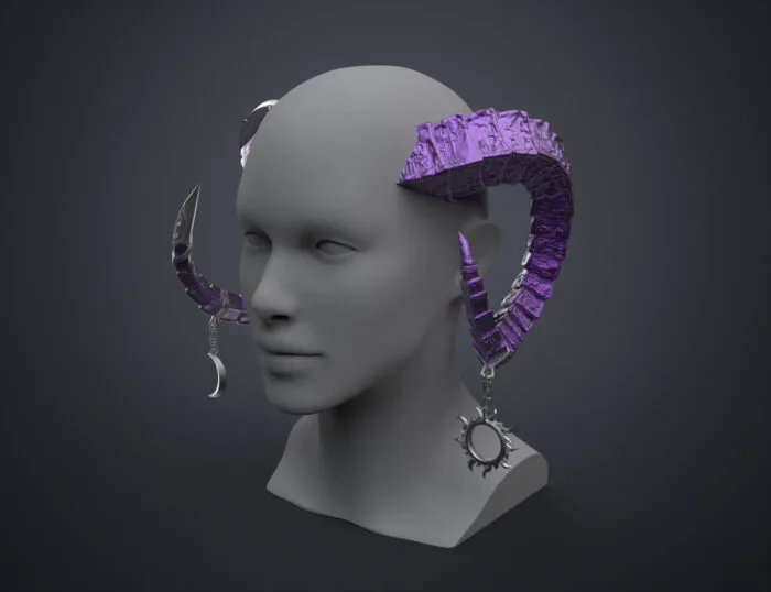 Lucien Tavelle Horns - Critical Role — 3D printable STL model