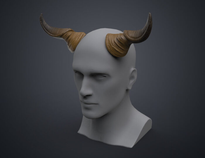 Wrinkled Beast Horns — 3D printable STL model