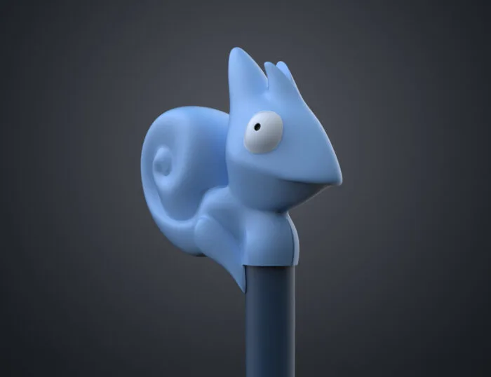 Gus's Chameleon Palisman Staff - The Owl House — 3D printable STL model