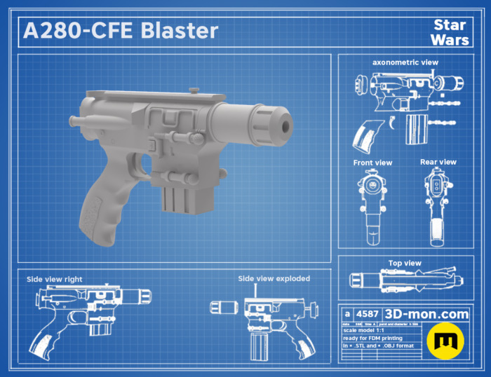 A280-CFE Blaster — 3D printable STL model
