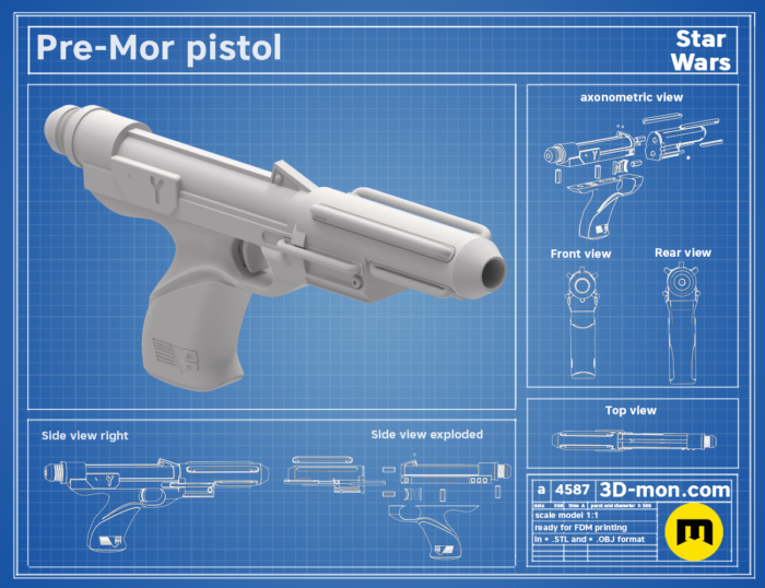 Pre-Mor Pistol — 3D printable STL model