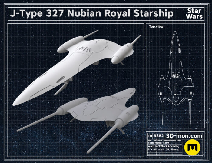 J-Type 327 Nubian Royal Starship — 3D printable STL model