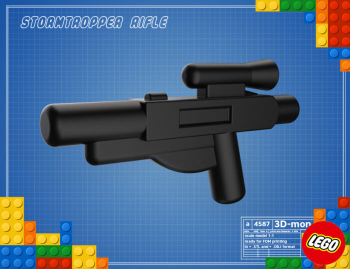 Stormtrooper rifle - LEGO Star Wars — 3D printable STL model