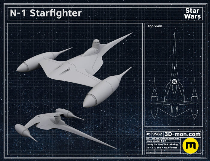 N-1 Starfighter — 3D printable STL model