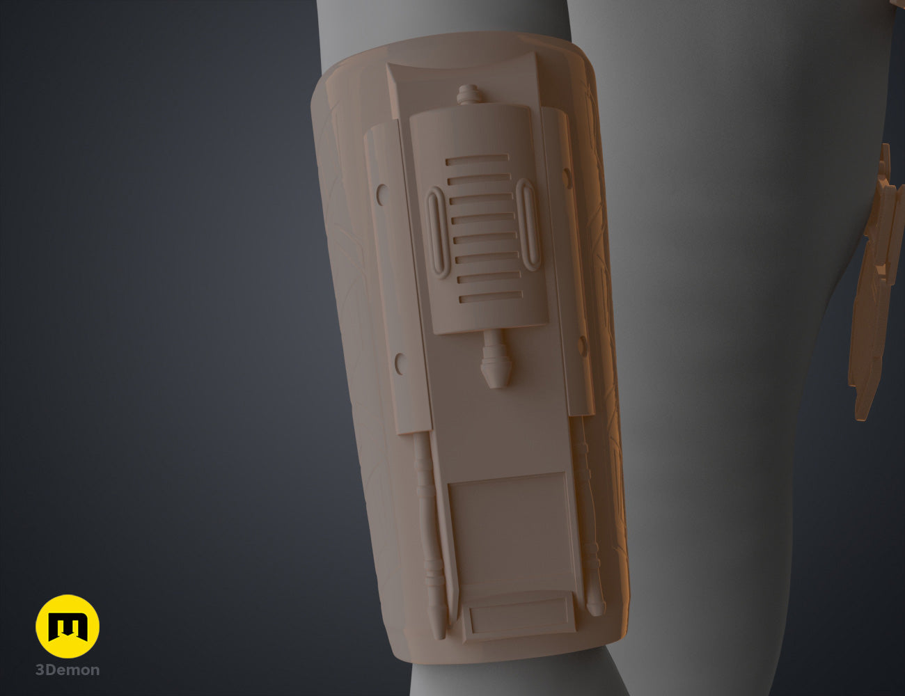 3D model render of Sabine Wren Cosplay Set – Ahsoka, beige armored vehicle-style prop.