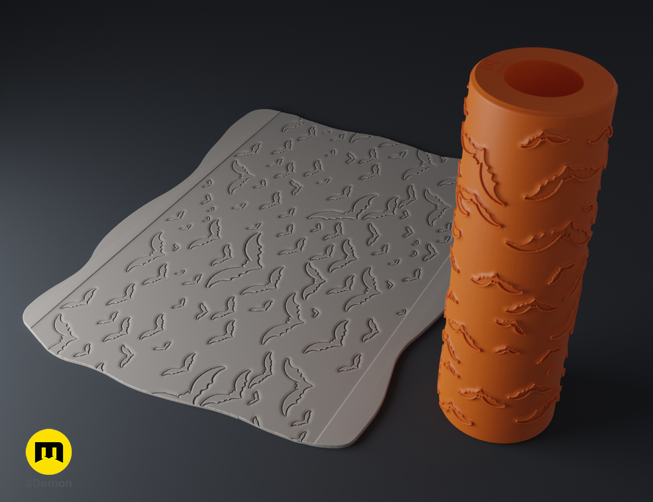 Stamp Wheel for Clay and Cosplay by 3Demon's Texture Rollers, Download  free STL model