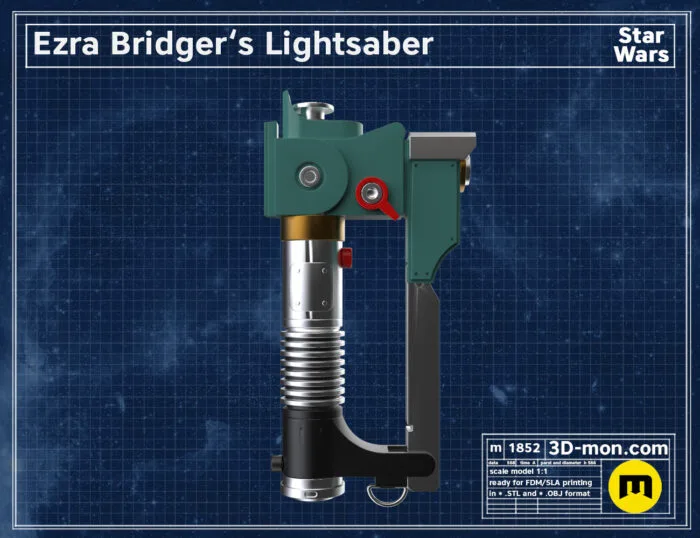 Ezra Bridger's Lightsaber Blaster - Star Wars — 3D printable STL model