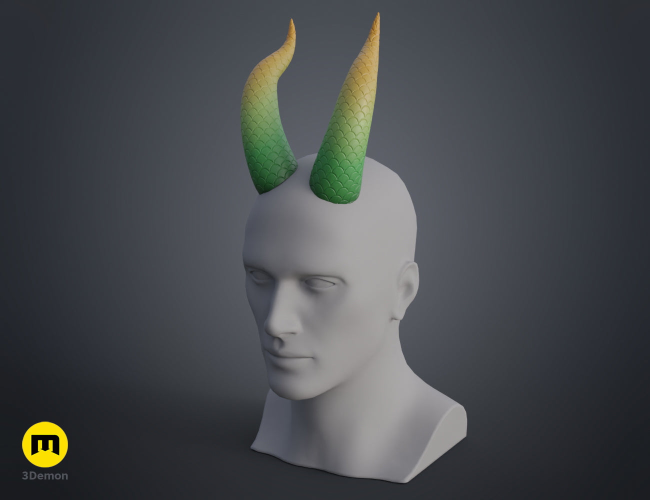Dragon Scale Horns — 3D printable STL model