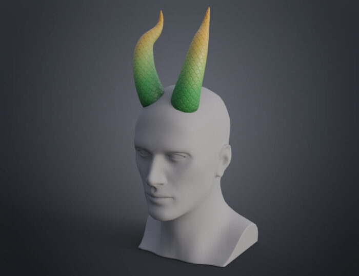 Dragon Scale Horns — 3D printable STL model