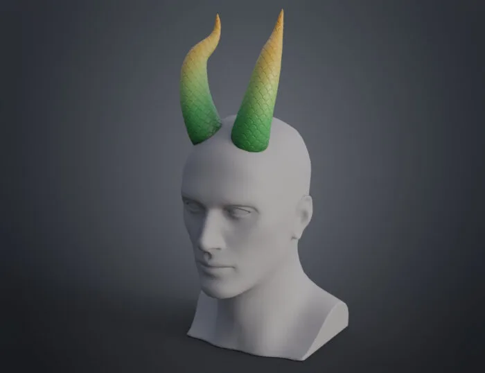 Dragon Scale Horns — 3D printable STL model