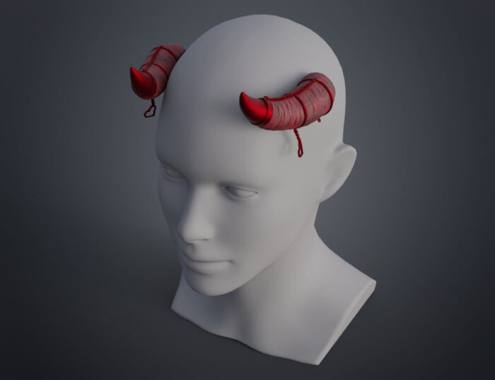 Heart Chain Horns — 3D printable STL model