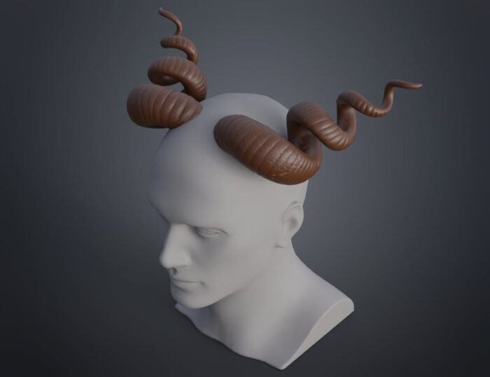 Helical horns — 3D printable STL model