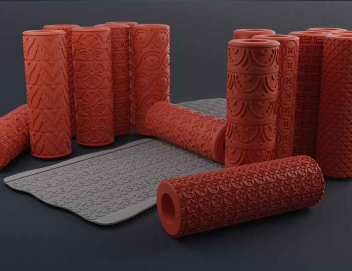 Texture Rollers - Renaissance Wide Patterns — 3D printable STL model
