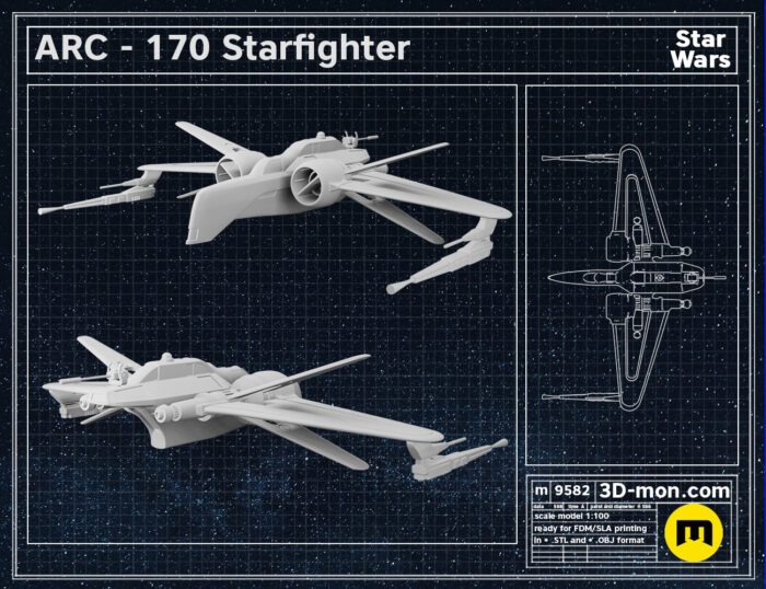 ARC-170 starfighter — 3D printable STL model