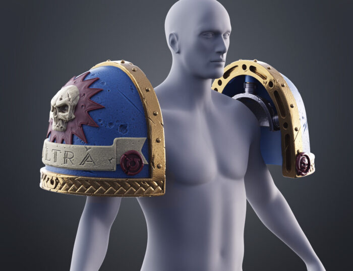 Shoulder Pauldrons - Space Marine — 3D printable STL model