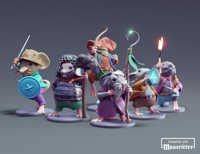 Mausritter Fellowship DnD Miniatures — 3D printable STL model