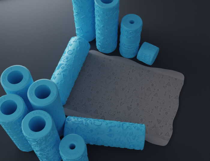 Children's Day Texture Rollers — 3D printable STL model