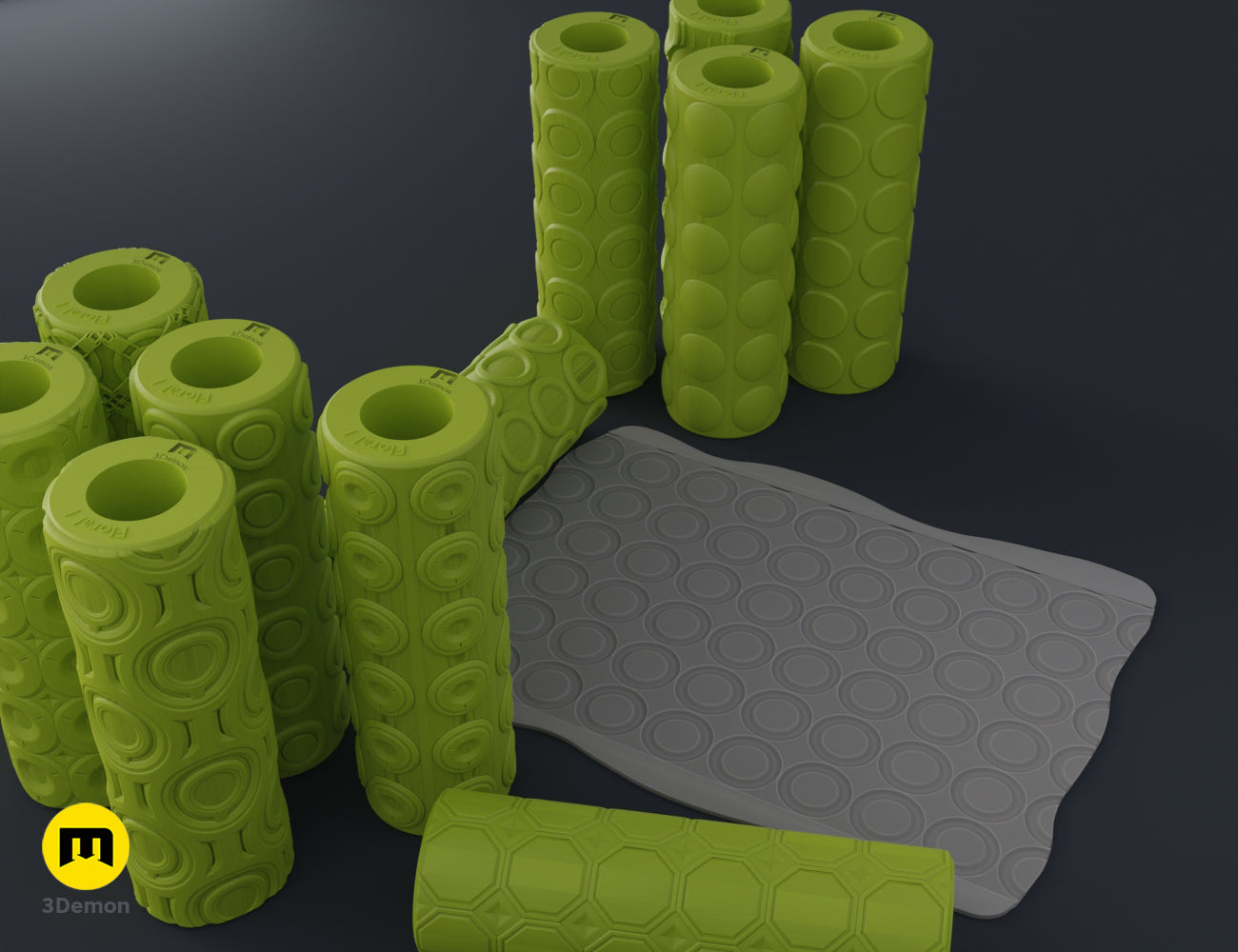 Texture Rollers - Dots — 3D printable STL model