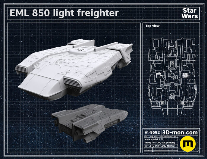 EML 850 light freighter — 3D printable STL model