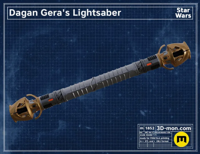 Dagan Gera's lightsaber — 3D printable STL model