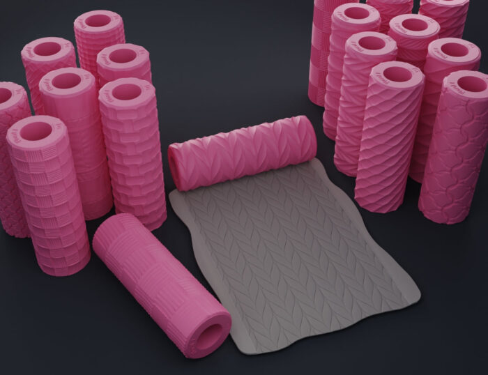 Texture Rollers - Fabrics and chainmail — 3D printable STL model