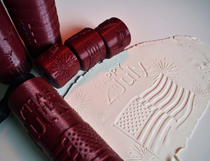 Independence Day Texture Rollers — 3D printable STL model