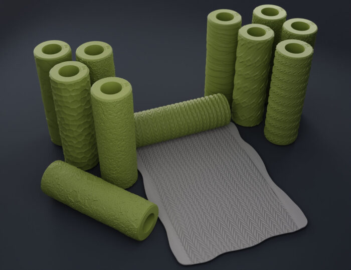 Texture Rollers - Materials — 3D printable STL model