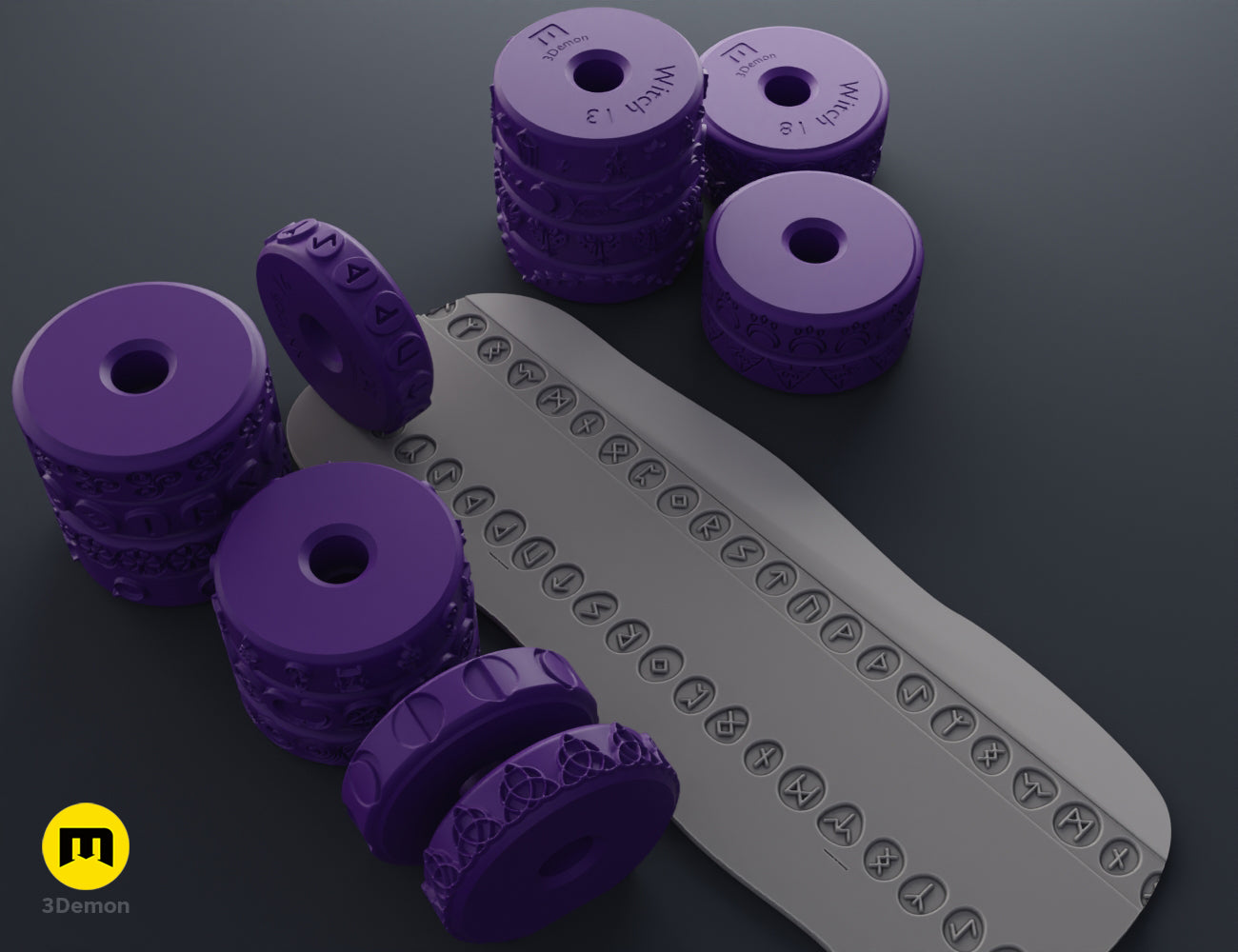 Stamp Wheels - Witchcraft Symbols — 3D printable STL model