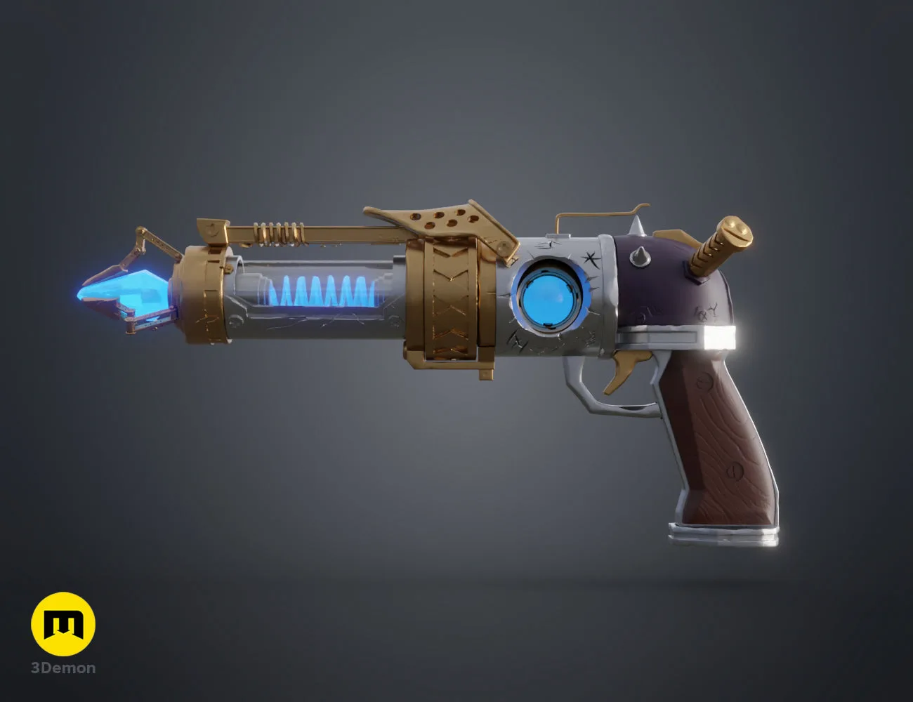 Basic tan 3D render of the Jinx Arcane season 2 pistol model – Jinx Arcane S2 Pistol 3D print | 3Demon