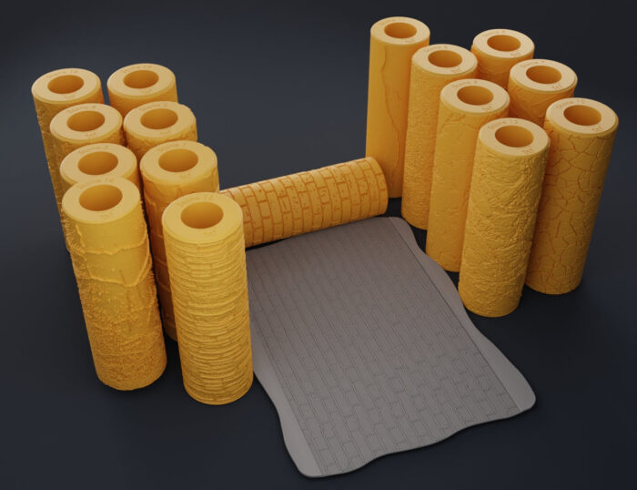 Texture Rollers - Stone — 3D printable STL model