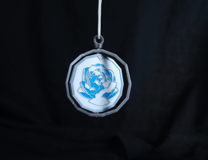 Arcane Blue Rose - Powder and Ekko Pendant — 3D printable STL model