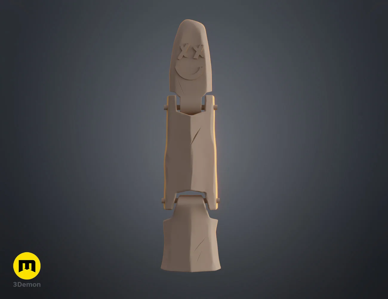 3D render of Jinx finger armor components showing assembly – Jinx Finger from Arcane 3D print | 3Demon