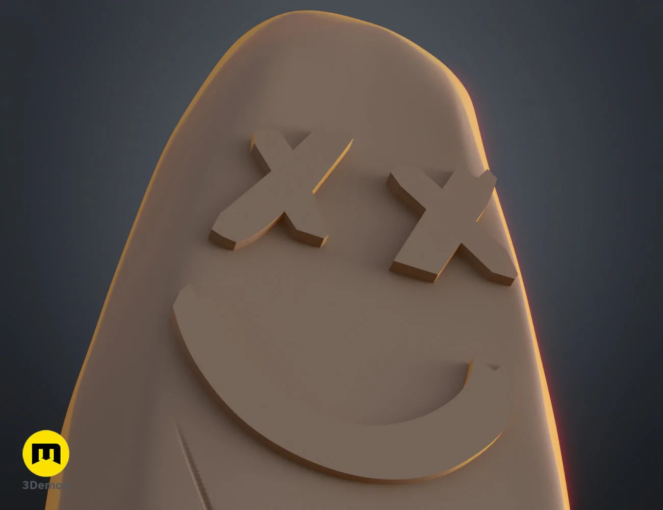 3D render of Jinx finger armor prop in a tan material – Jinx Finger from Arcane 3D print | 3Demon