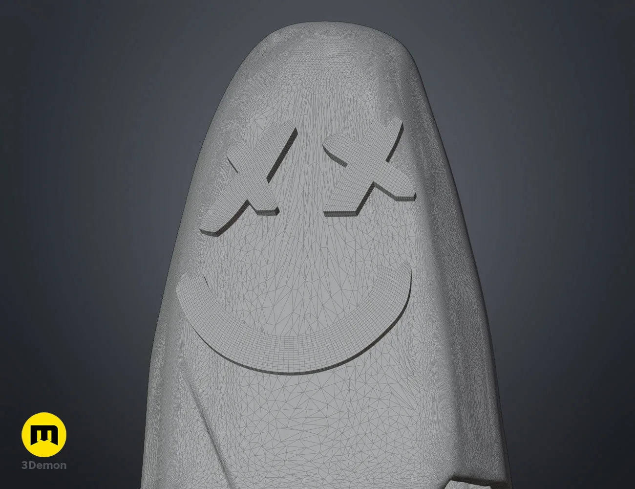3D model wireframe mesh of Jinx finger armor – Jinx Finger from Arcane 3D print | 3Demon